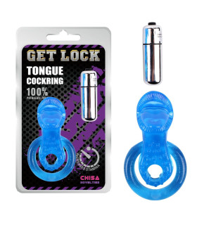 Ерекційне кільце з вібрацією та стимулятором клітора Chisa блакитне, 4 х 1.5 см - No Taboo