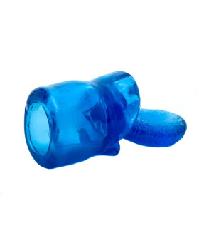 Рельефная насадка с языком на вибромассажер-микрофон - No Taboo