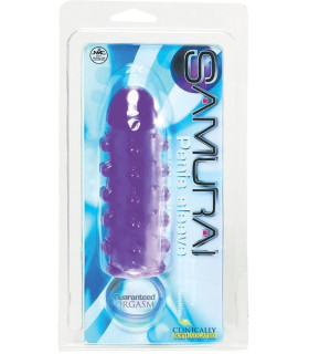 Насадка на пеніс NMC Samurai еластична, фіолетова, 18 х 4 см - No Taboo