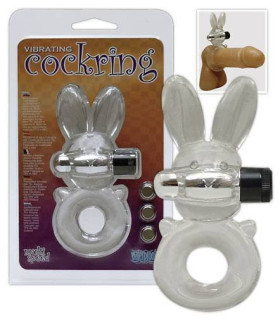 Эрекционное виброкольцо Dream Toys в виде кролика, белое - No Taboo