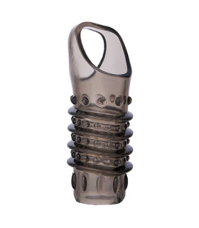 Рельєфна насадка на член з відкритою головкою - No Taboo