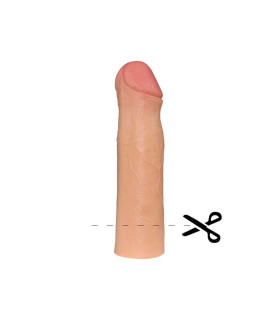 Реалистичная удлиняющая насадка на пенис из силикона - No Taboo