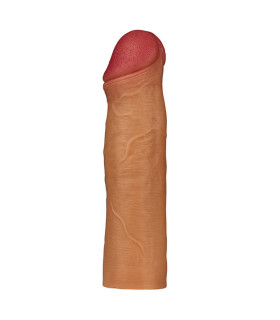 Реалистичная удлиняющая насадка на пенис из силикона - No Taboo