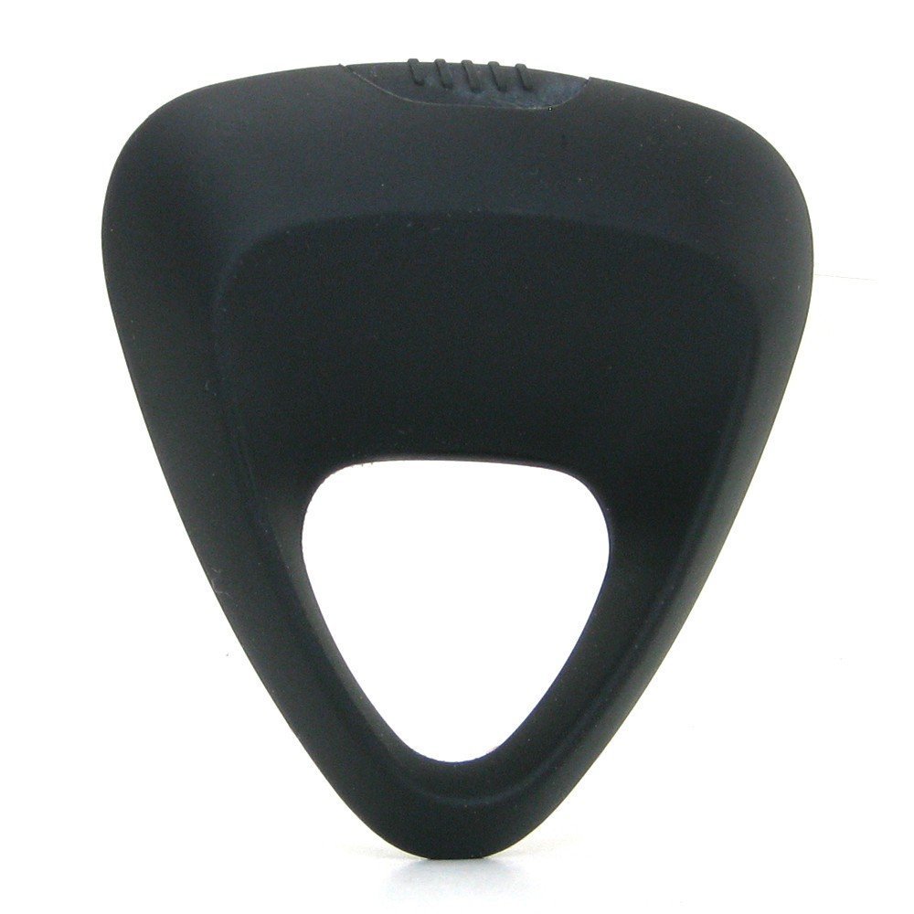 Черное эрекционное кольцо треугольной формы с вибрацией (9836), zoom