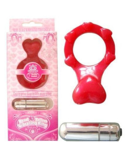 Эрекционное кольцо с вибрацией в форме сердца - No Taboo