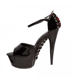 Стрипы с черной платформой украшены шнуровкой 39р - No Taboo