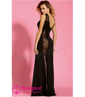 Еротичне довге чорне плаття S / M - No Taboo