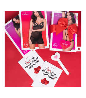 Сукня вінілова Obsessive Leatheria з трусиками, чорна, S-M - No Taboo