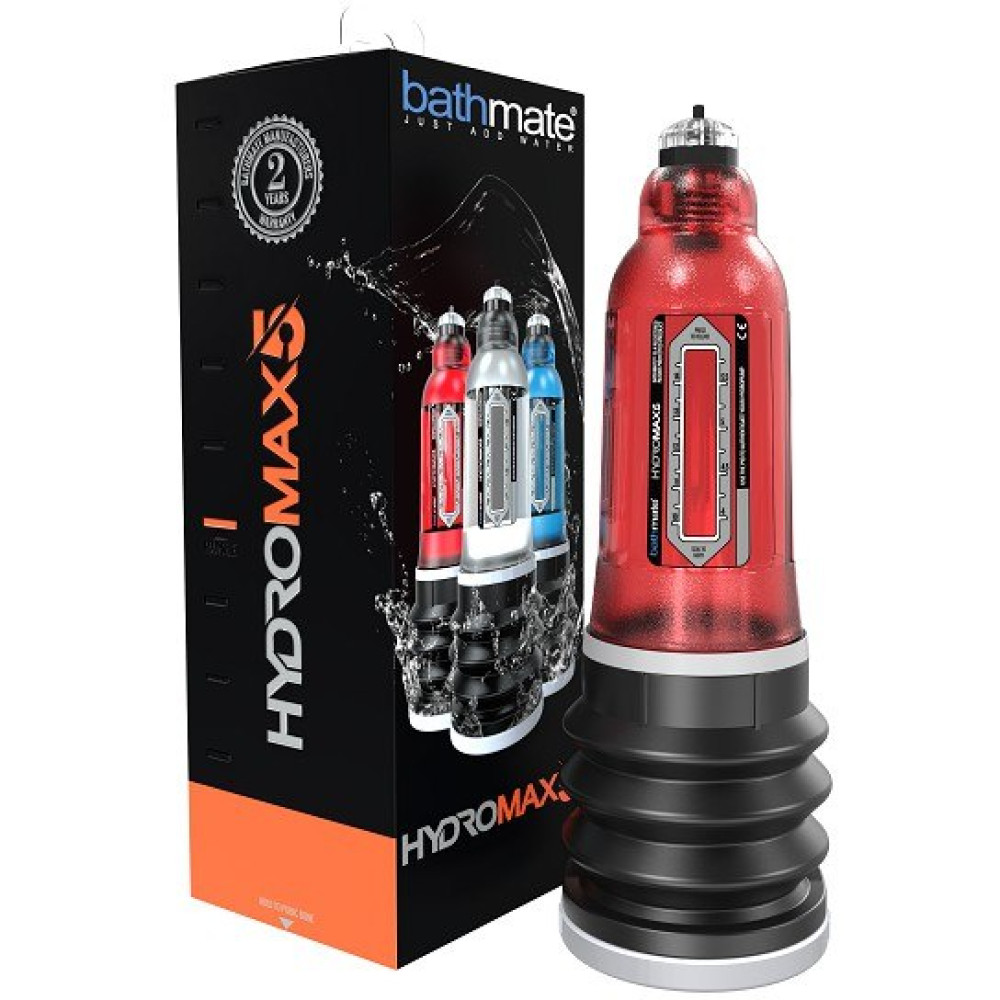 Гидропомпа BATHMATE HYDROMAX 5 для увеличения члена, красная (32053), zoom