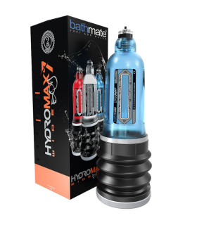 Гидропомпа широкая BATHMATE HYDROMAX 7 Wide Boy, голубая - No Taboo