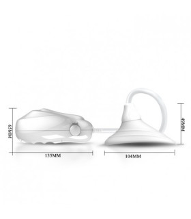 Помпа вакуумная женская Pretty Love белая, 15.1 х 2.8 см - No Taboo