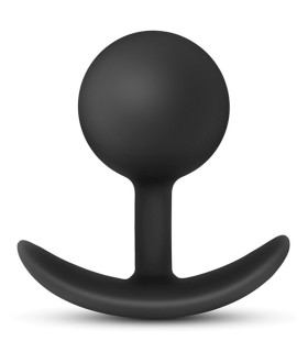 Анальний плагіат зі зміщеним центром тяжіння LUXE WEARABLE VIBRA PLUG BLACK - No Taboo