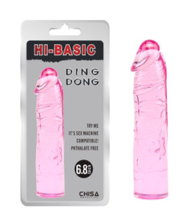 Фаллоимитатор реалистичный Chisa Ding Dong, гель, розовый, 17.5 см х 3.8 см - No Taboo