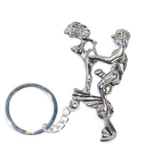 Брелок движущийся Funny Sexy Keychain из металла, серебристый - No Taboo