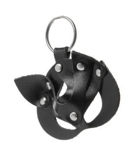 Кожаный брелок БДСМ маска Кошка, черный - No Taboo