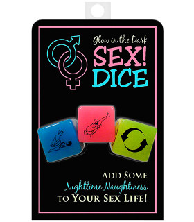 Секс кубики светящиеся в темноте, 3 шт - No Taboo