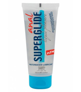 Анальный лубрикант HOT Superglide на водной основе, 100 мл - No Taboo