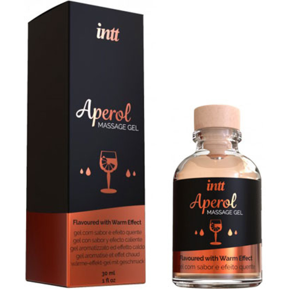 Массажный гель Intt Aperol, 30 мл, с разогревом, со вкусом апероля (34974), zoom