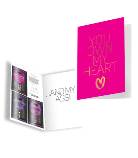 Подарочная открытка с набором Сашетов плюс конверт Kama Sutra You Own My Heart - No Taboo
