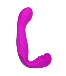 Безремневой страпон с вибрацией Beau фиолетовый 20см диаметр - 4,2 - No Taboo