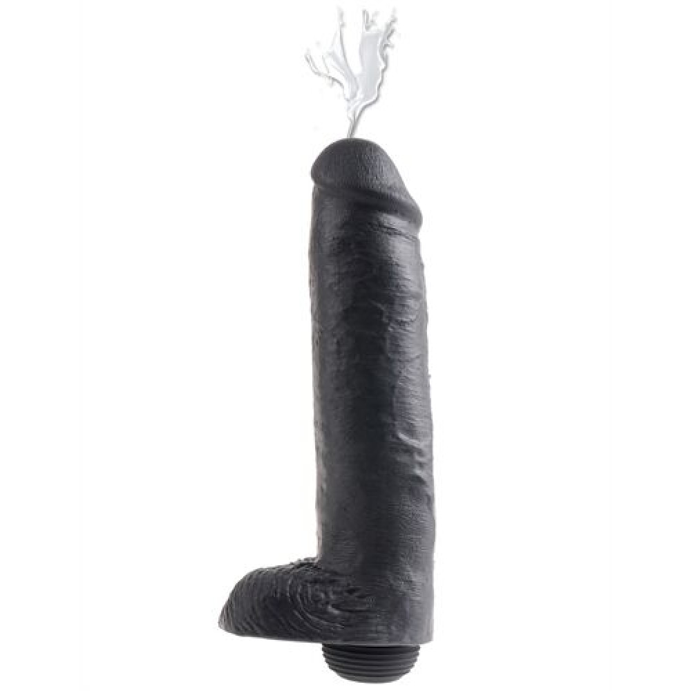 Фаллоимитатор семяизвержения King Cock Squirting Dildo 30 cm - Black (36640), zoom