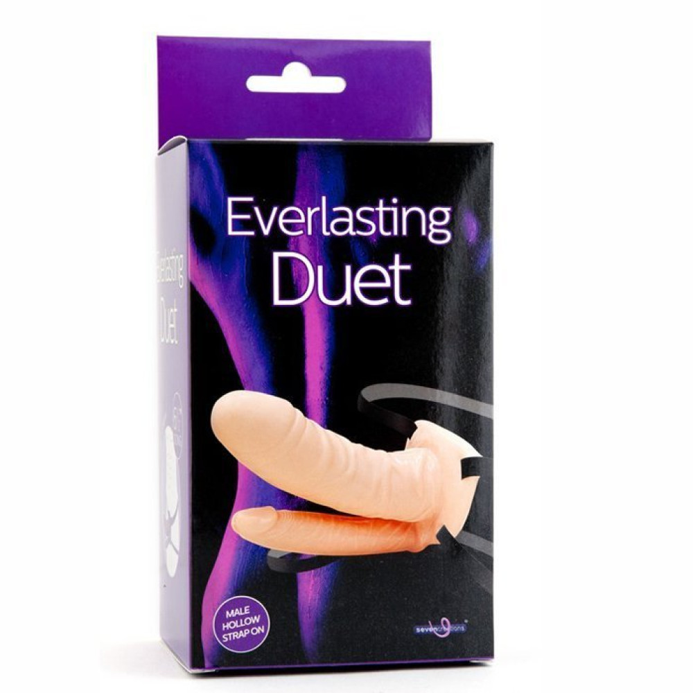 Страпон полый (фаллопротез) для двойного проникновения EVERLASTING DUET (22929), zoom