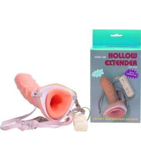 Страпон полый (фаллопротез) с мультискоростной вибрацией 17 см, диаметр - 5 - No Taboo