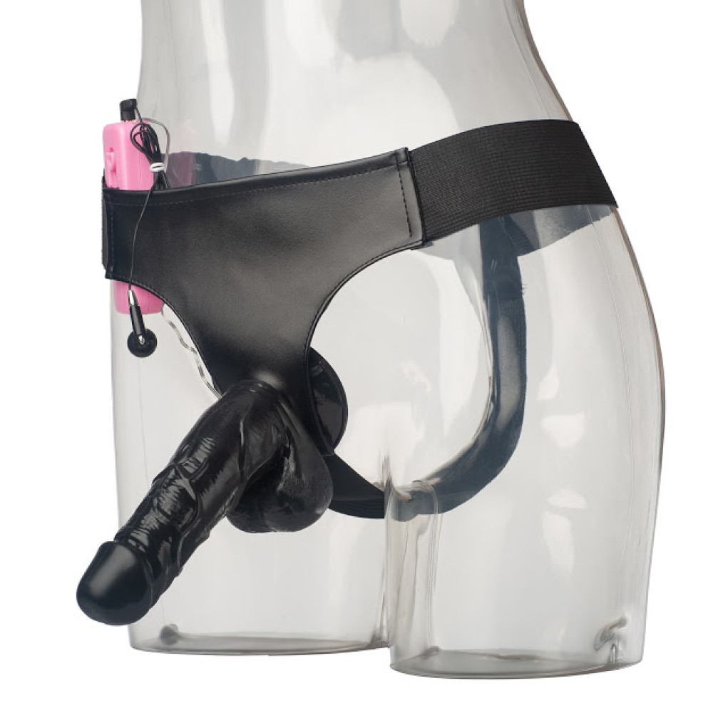 Латексний страпон з вібрацією Real man (31896), zoom