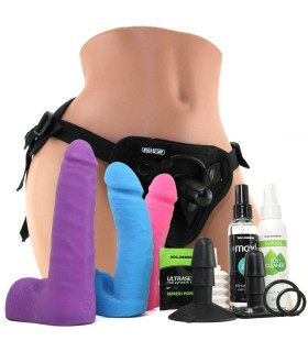 Набор реалистичных цветных страпонов "Тройное наслаждение", Vac-U-Lock - No Taboo