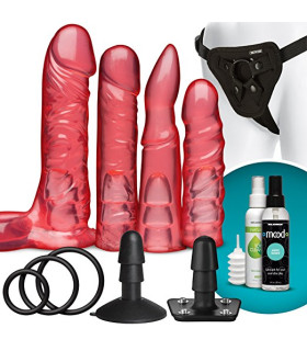 Страпон Doc Johnson Vac-U-Lock - Crystal Jellies Set - No Taboo