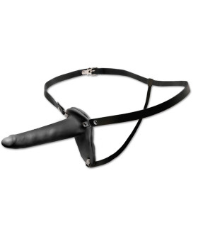 Страпон реалистичный Pipedream Fetish Fantasy на трусиках, черный 15 х 2.6 см - No Taboo