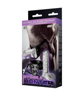 Страпон с реалистичной насадкой NMC прозрачный, 15.5 х 4.2 см - No Taboo