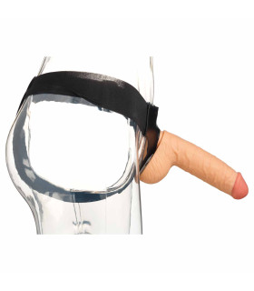 Страпон реалистичный утолщенный Cock with Balls 18.5 см диаметр - 4,5 см. - No Taboo