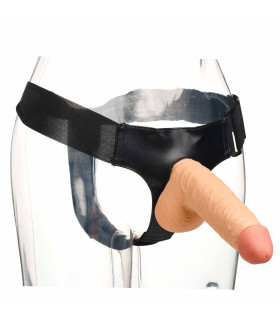 Страпон реалистичный утолщенный Cock with Balls 18.5 см диаметр - 4,5 см. - No Taboo