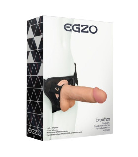 Страпон женский Egzo Еvolution, 18,5 см диаметр - 4,5 см - No Taboo