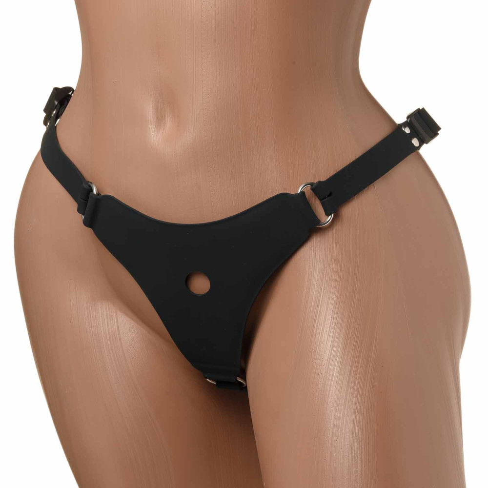 Трусы для страпона, черный S-XL, Vac-U-Lock, 100% медицинский силикон (33367), zoom