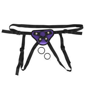 Трусы под крепление страпона с кольцами Universal Harness фиолетовый - No Taboo