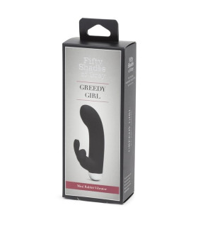 Міні вібратор-кролик Fifty Shades of Grey для клітора і точки G чорний, 13.9 х 3.2 см - No Taboo