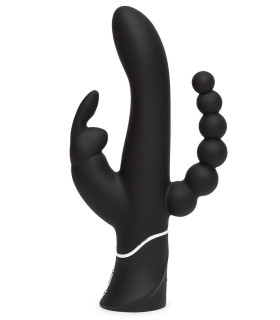 Вибратор кролик Lovehoney с анальной стимуляцией, черный, 25.4 х 4.3 см - No Taboo