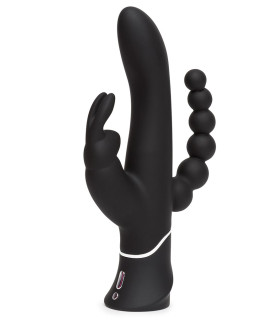 Вибратор кролик Lovehoney с анальной стимуляцией, черный, 25.4 х 4.3 см - No Taboo