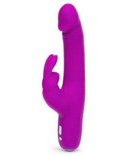 Вібратор кролик Happy Rabbit Slimline рожевий, 22.5 х 3.5 см - No Taboo