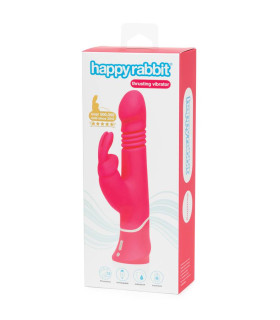 Вибратор-кролик с фрикциями Happy Rabbit розовый, 23.4 х 5 см - No Taboo