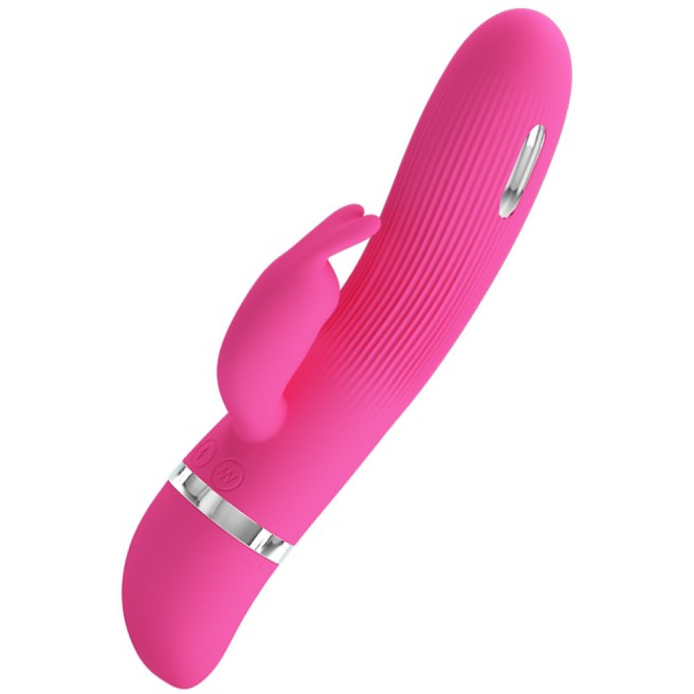 Вибратор-кролик с электростимуляцией Ingram, розовый (33785), zoom