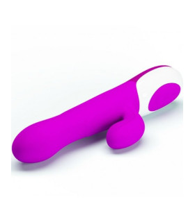 Вібратор вагінально-кліторальний з накачуванням Pretty Love Dempsey, фіолетовий - No Taboo
