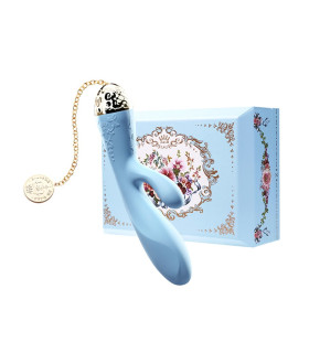 Вибратор вагинально-клиторальный Versailles ZALO Rosalie, голубой - No Taboo