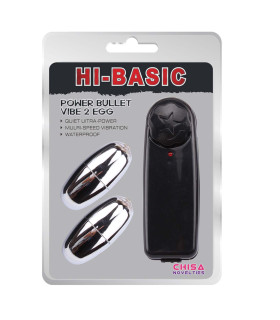 Вибропули на пульте управления Chisa Hi-Basic, серебряные, 5.5 х 2.5 см - No Taboo