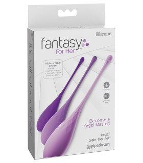 Набір вагінальних кульок Fantasy For Her Kegel Train-Her Set - No Taboo