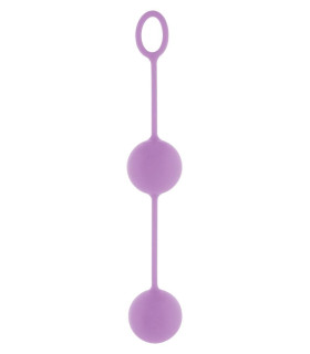 Вагінальні кульки на м'якій зчіпці Toy Joy бузкові, 3.5 см - No Taboo