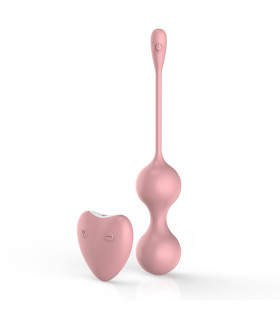 Вагінальні кульки LUXELUV з вібрацією, рожеві - No Taboo