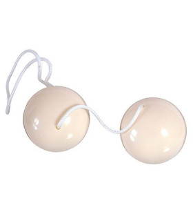 Кульки вагінальні білі, пластик - No Taboo